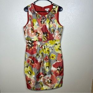 Kim Rogers Multicolor Floral Print Sleeveless Dress Rosettes Easter Spring 12
